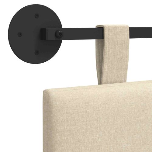 Висяща табла Монтиране на стена Крем 110 x 55 x 5 см текстил