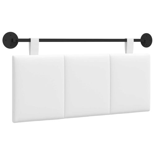 Висяща табла Монтиране на стена Бял 110 x 55 x 5 см текстил