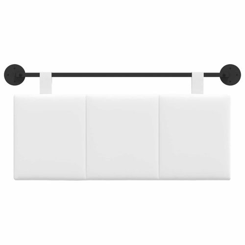 Висяща табла Монтиране на стена Бял 110 x 55 x 5 см текстил