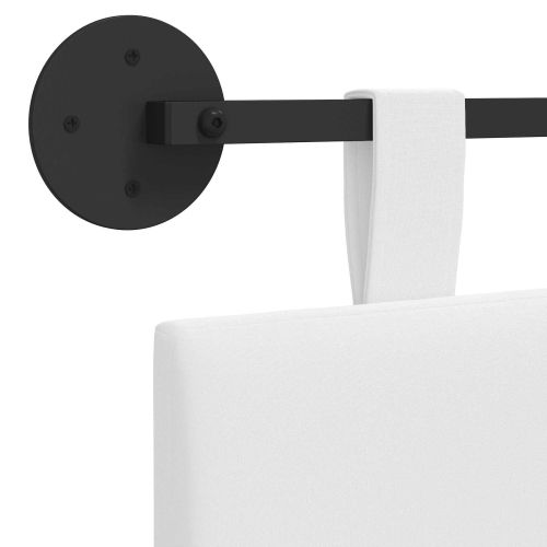 Висяща табла Монтиране на стена Бял 110 x 55 x 5 см текстил