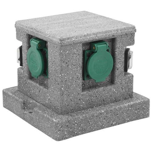 Градински разклонител със сензор за здрач, пластмаса