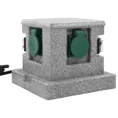 Градински разклонител със сензор за здрач, пластмаса