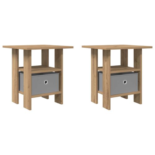 Нощно шкафче 2 pcs Дъб 41 x 40 x 45 см Инженерно дърво