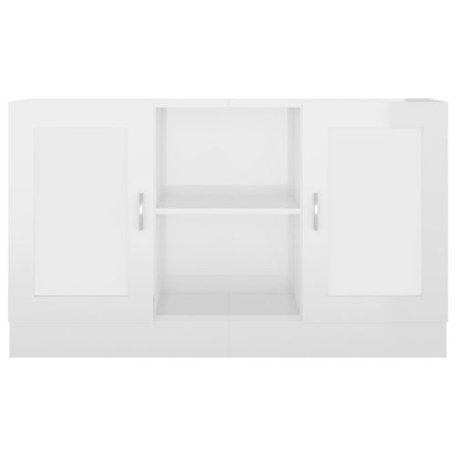 Бюфет, бял гланц, 120x30,5x70 см, ПДЧ