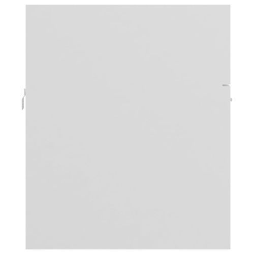 Долен шкаф за мивка, бял, 80x38,5x46 см, инженерно дърво