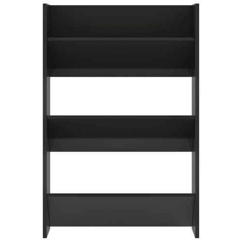 Шкафове за обувки 2 бр черен гланц 60x18x90 см инженерно дърво