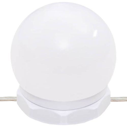 Огледален шкаф с LED, бял гланц, 60x31,5x62 см