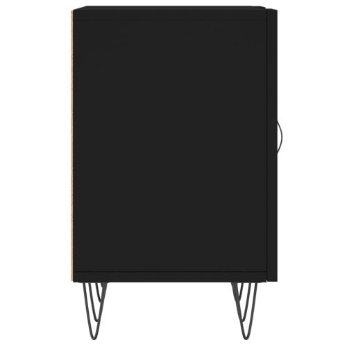 ТВ шкаф, черен, 150x30x50 см, инженерно дърво