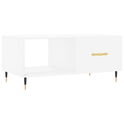 Кафе маса, бяла, 90x50x40 см, инженерно дърво