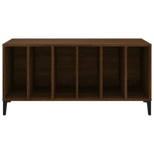 Шкаф за винилови плочи кафяв дъб 100x38x48 см инженерно дърво