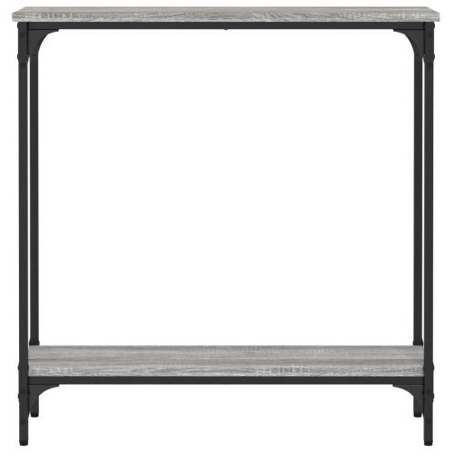 Конзолна маса, сив сонома, 75x22,5x75 см, инженерно дърво