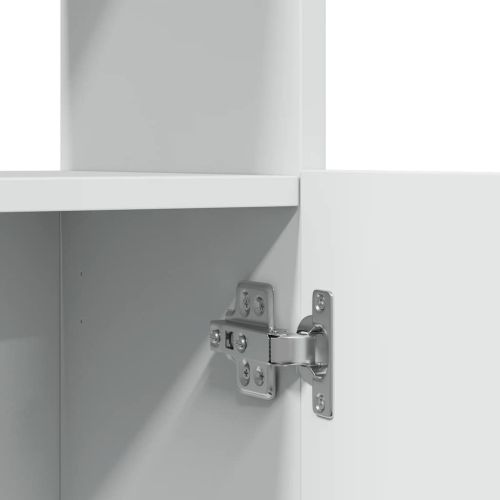 Висок шкаф, бял, 92x33x100 см, инженерно дърво