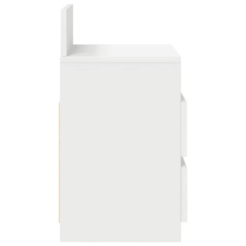 Нощно шкафче с 2 чекмеджета, бяло 40x33x60 cm