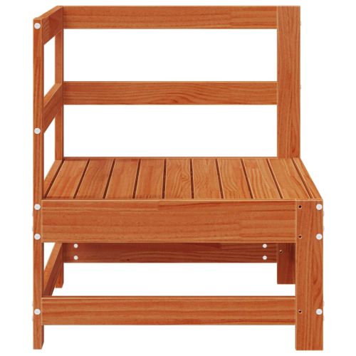 Градинен ъглов диван Масивна боровина Восъчен Кафяв