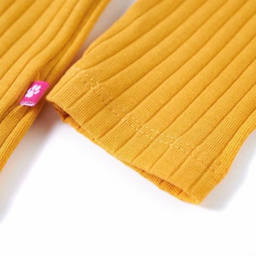 Детска тениска с дълъг ръкав, охра, 128