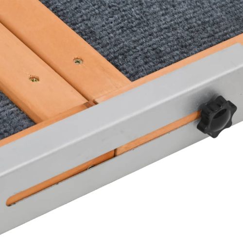 Рампа за кучета сива 120x30 см масивна ела