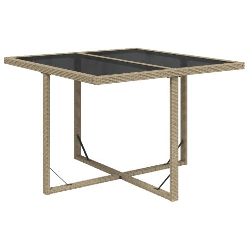 Градински комплект с възглавници 9 части полиратан бежов