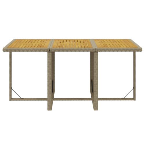 Градински комплект с възглавници, 11 части, полиратан, бежов