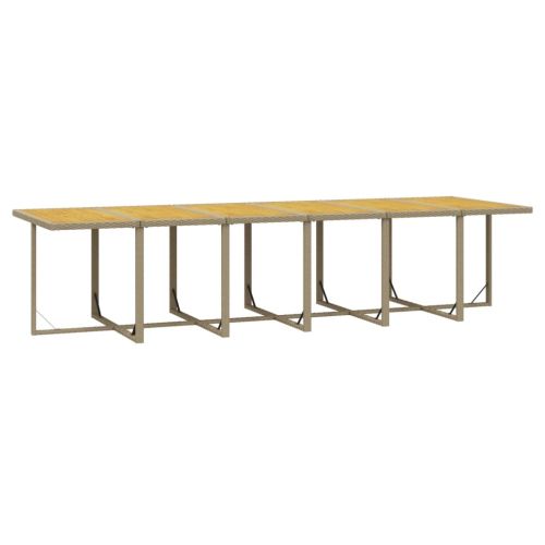 Градински комплект с възглавници, 17 части, полиратан, бежов