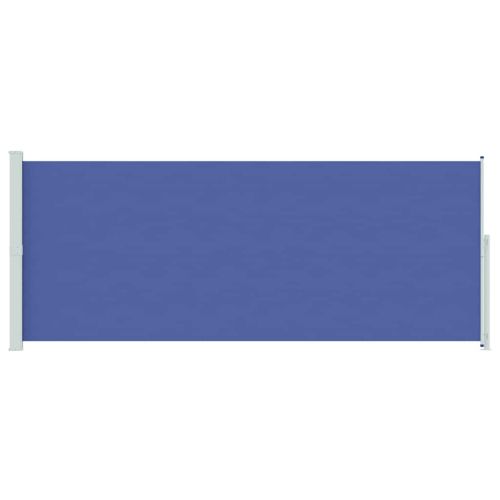 Прибираща се дворна странична тента, 200x500 см, синя