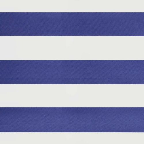 Автоматично прибираща се тента, синьо и бяло, 5x3 м