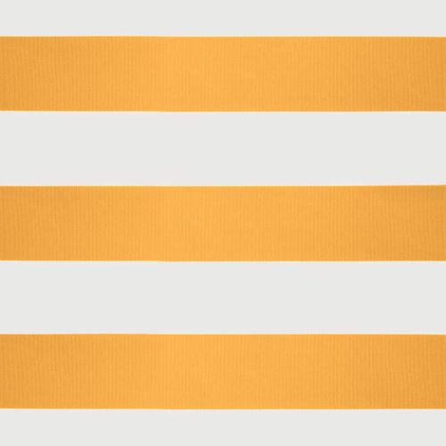 Автоматично прибираща се тента, жълто и бяло, 3,5x2,5 м