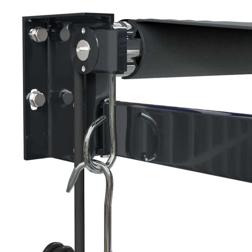 Автоматично прибираща се тента, антрацит, 3,5x2,5 м