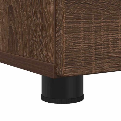 Шкаф за баня с чекмедже с врата Кафяв дъб 76,5 x 35 x 64 см