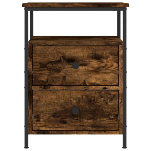 Нощни шкафчета 2 бр опушен дъб 44x45x60 см инженерно дърво