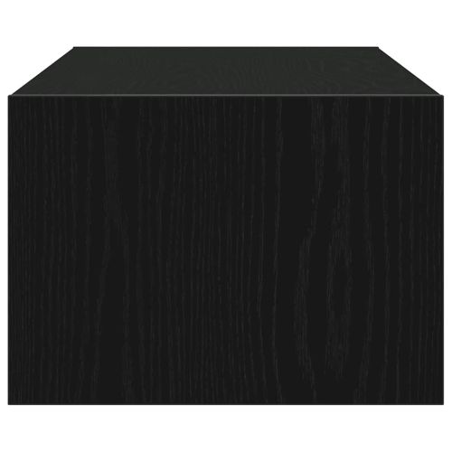 ТВ шкаф с LED осветление, Черен дъб, 100X35,5x25 см