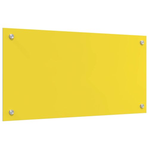 Кухненски гръб Жълто 80 x 40 cm закалено стъкло