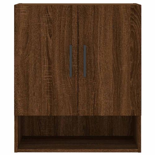 Стенен шкаф, кафяв дъб, 60x31x70 см, инженерно дърво