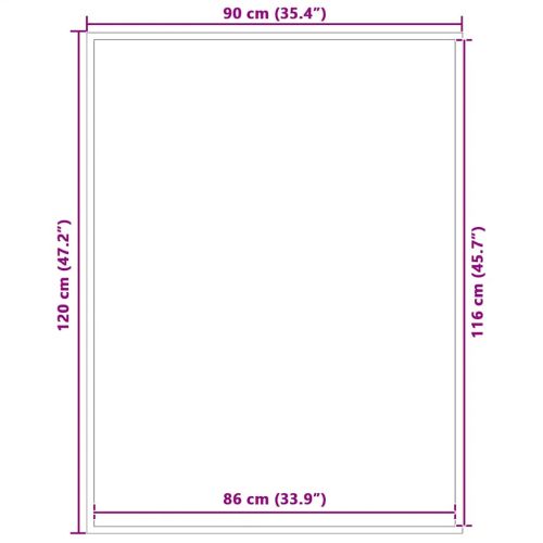 Изтривалка раирана, черна и сива, 90x120 см