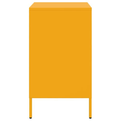 Нощно шкафче, горчица жълто, 36x39x68 см, стомана
