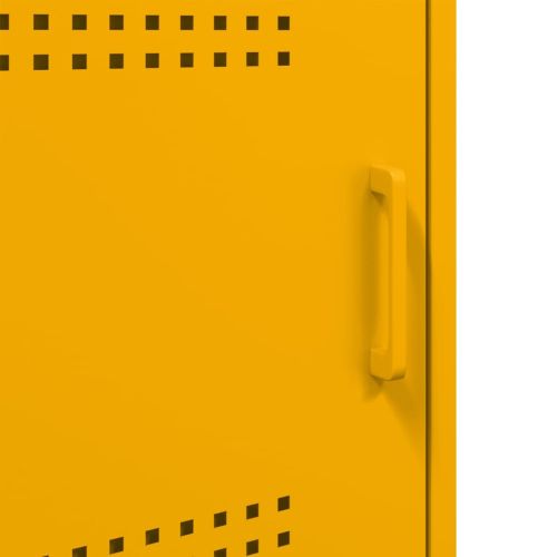 Нощно шкафче, горчица жълто, 36x39x68 см, стомана