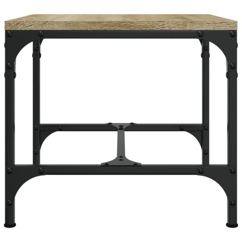 Странична маса, Дъб сонома, 40x40x35 см, инженерно дърво