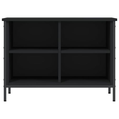 Шкаф за обувки, черен, 69x35x50 см, инженерно дърво