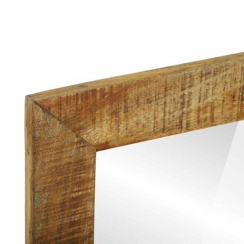 Огледало за баня Кафяво 50 x 22 x 70 см Солидно мангово дърво