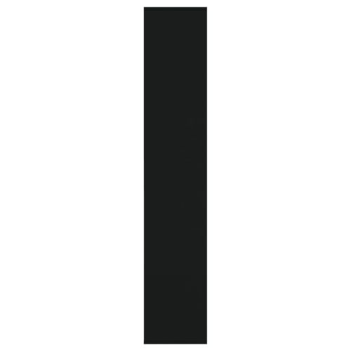 Шкаф за обувки, черен, 54x34x183 см, инженерно дърво