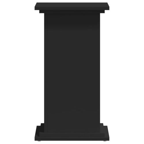 Поставка за растения, черна, 33x33x60 см, инженерно дърво