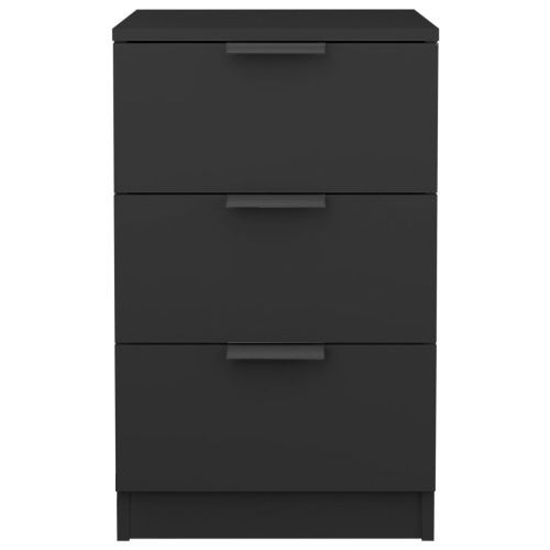 Нощно шкафче, черно, 40x36x65 см