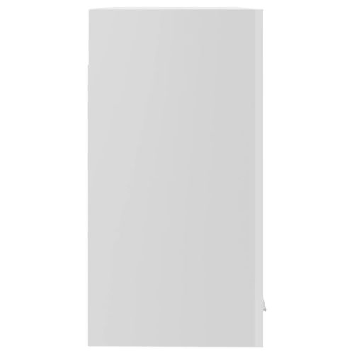 Висящ стъклен шкаф "Lyon", бял гланц, 60x31x60 см, инженерно дърво