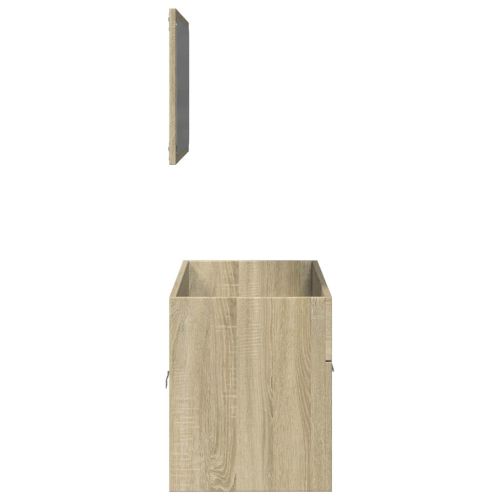 Комплект мебели за баня от 2 части, дъб сонома, инженерно дърво