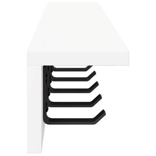 Стенен закачалка за палта Бяло 80 x 10,5 x 10,5 см