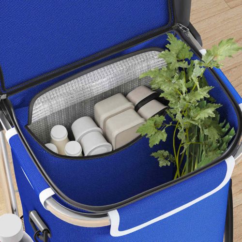 Пазарски тролей Синьо 47 x 39 x 100,5 см Оксфордска тъкан