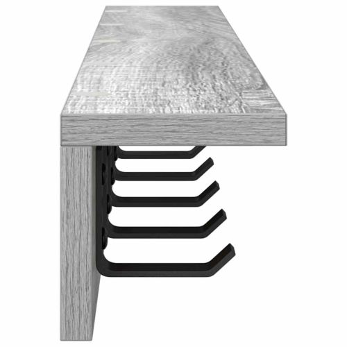 Стенен закачалка за палта Сив Сонома 80 x 10,5 x 10,5 см