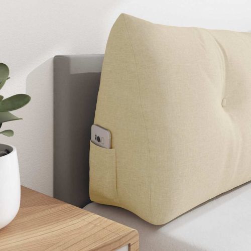 Възглавница за гръб Крем 180 x 24 x 50 см текстил