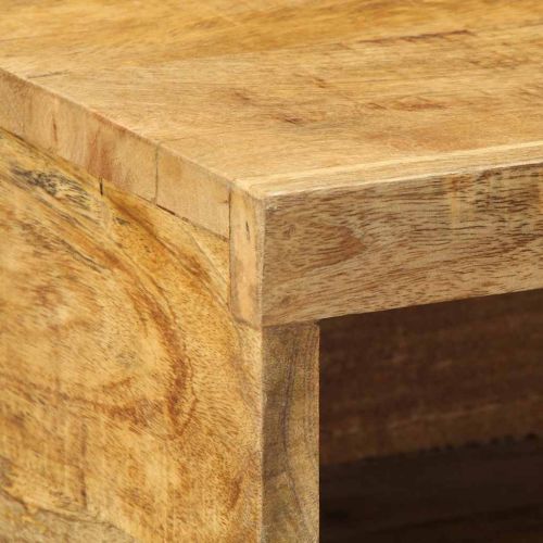 Стенен шкаф за телевизор Масивна груба дървесина Манго