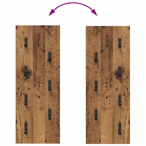 Стенен закачалка за палта Старо дърво 30 x 1,5 x 80 см