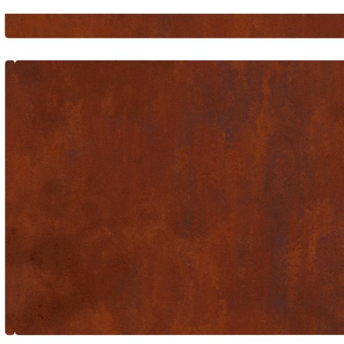 Ограда за трева Ръждясало 450 x 0,05 x 25 см Патинираща стомана